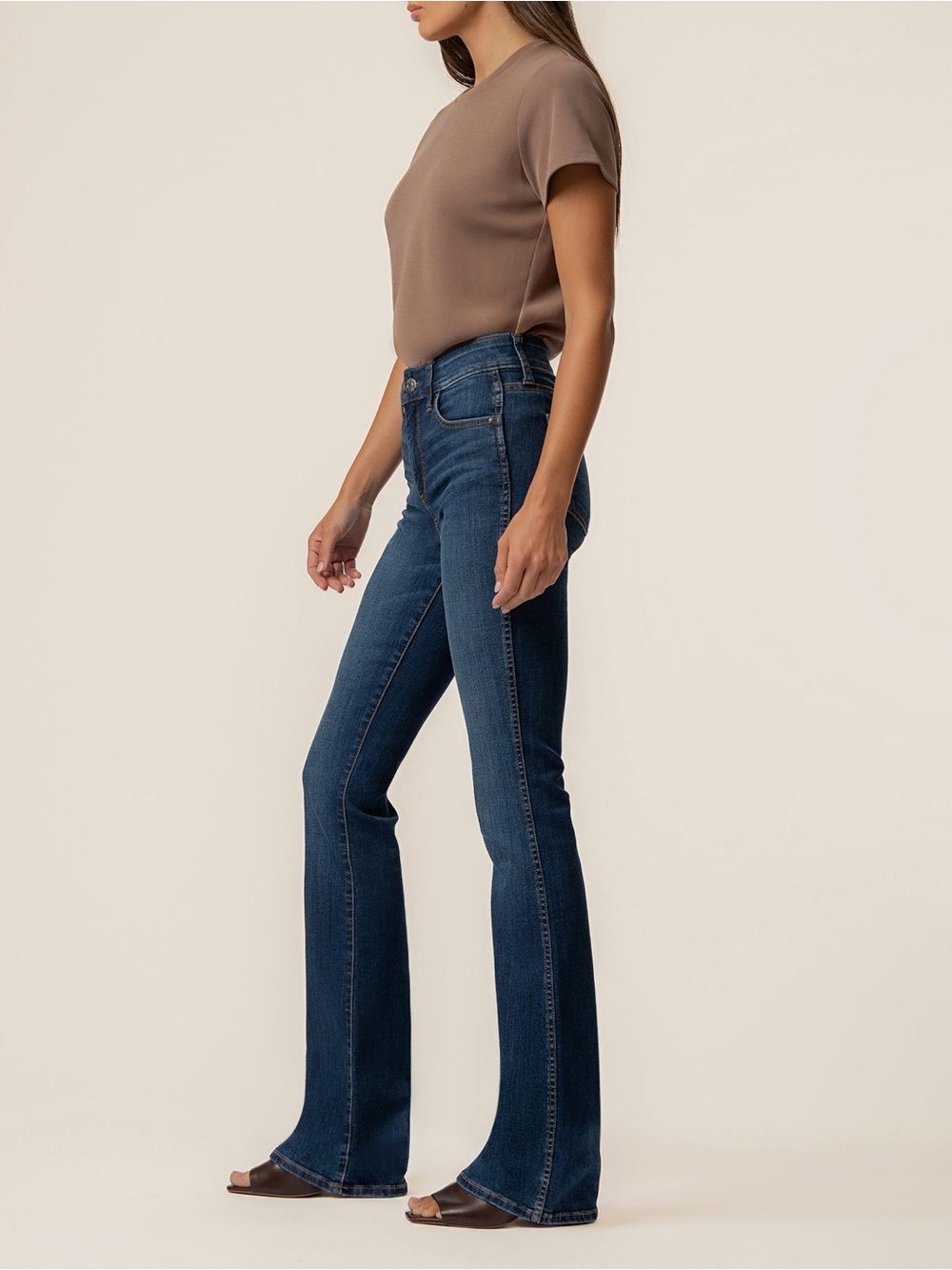 Kut From The Kloth High Rise Natalie Fab Ab Bootcut Jeans NWT Monument Blue 10 - Picture 3 of 8